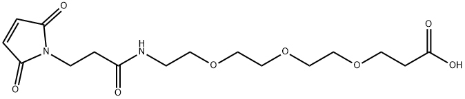 4,7,10-Trioxa-13-azahexadecanoic acid, 16-(2,5-dihydro-2,5-dioxo-1H-pyrrol-1-yl)-14-oxo- 구조식 이미지