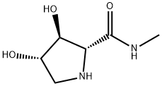 (2R,3S,4S)-3,4-Dihydroxy-N-methyl-2-pyrrolidine carboxamide Structure