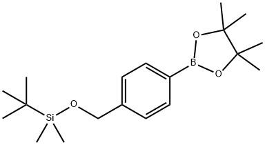 1,3,2-Dioxaborolane, 2-[4-[[[(1,1-dimethylethyl)dimethylsilyl]oxy]methyl]phenyl]-4,4,5,5-tetramethyl- Structure