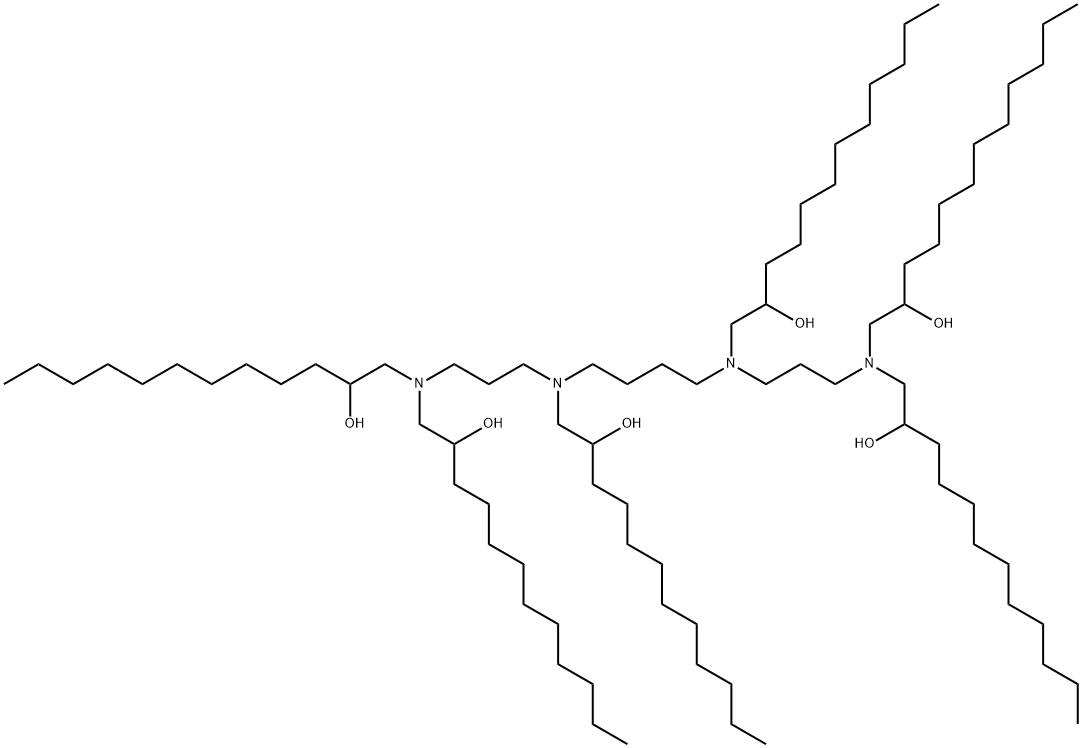 13,17,22,26-Tetraazaoctatriacontane-11,28-diol, 13,17,22,26-tetrakis(2-hydroxydodecyl)- Structure