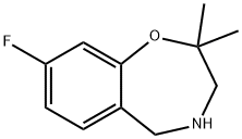 1,4-Benzoxazepine, 8-fluoro-2,3,4,5-tetrahydro-2,2-dimethyl- Structure