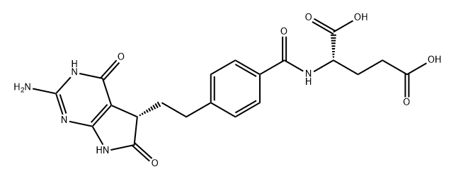 L-Glutamic acid, N-[4-[2-[(5S)-2-amino-4,5,6,7-tetrahydro-4,6-dioxo-3H-pyrrolo[2,3-d]pyrimidin-5-yl]ethyl]benzoyl]- Structure