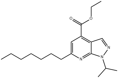 Ethyl 6-heptyl-1-propan-2-ylpyrazolo[3,4-b]pyridine-4-carboxylate Structure