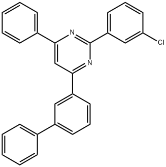 Pyrimidine, 4-[1,1'-biphenyl]-3-yl-2-(3-chlorophenyl)-6-phenyl- Structure