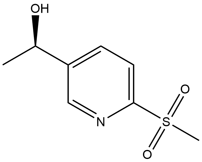 3-Pyridinemethanol, α-methyl-6-(methylsulfonyl)-, (αR)- Structure