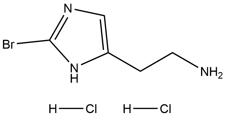 1H-Imidazole-5-ethanamine, 2-bromo-, hydrochloride (1:2) Structure