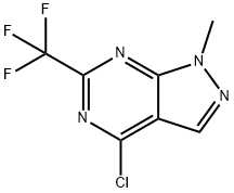 1H-Pyrazolo[3,4-d]pyrimidine, 4-chloro-1-methyl-6-(trifluoromethyl)- Structure