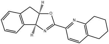 8H-Indeno[1,2-d]oxazole, 3a,8a-dihydro-2-(5,6,7,8-tetrahydro-2-quinolinyl)-, (3aS,8aR)- Structure