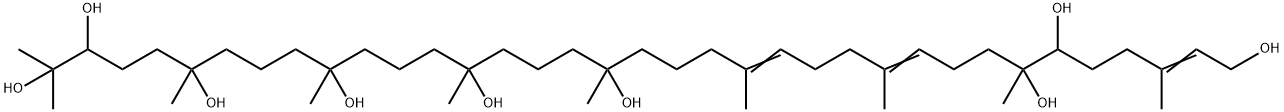 2,10,14-Hexatriacontatriene-1,6,7,19,23,27,31,34,35-nonol, 3,7,11,15,19,23,27,31,35-nonamethyl- Structure