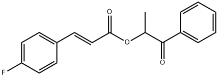 1-oxo-1-phenylpropan-2-yl (E)-3-(4-fluorophenyl)acrylate 구조식 이미지