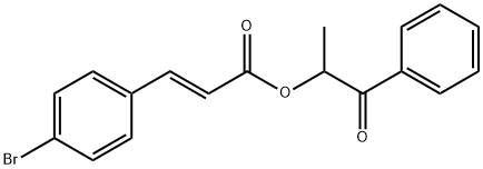 1-oxo-1-phenylpropan-2-yl (E)-3-(4-bromophenyl)acrylate Structure