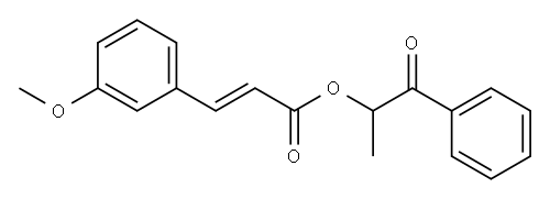 1-oxo-1-phenylpropan-2-yl (E)-3-(3-methoxyphenyl)acrylate Structure