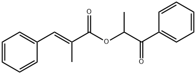 1-oxo-1-phenylpropan-2-yl (E)-2-methyl-3-phenylacrylate Structure
