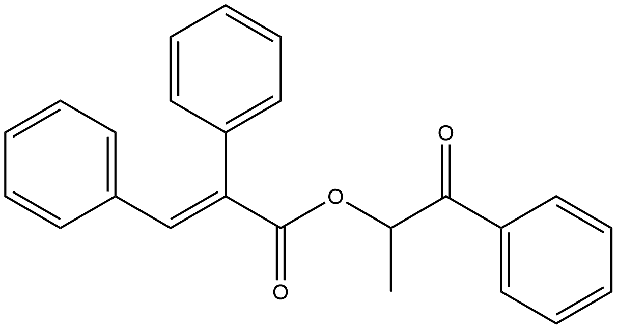 1-oxo-1-phenylpropan-2-yl (E)-2,3-diphenylacrylate Structure