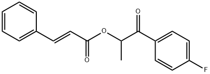 1-(4-fluorophenyl)-1-oxopropan-2-yl cinnamate Structure