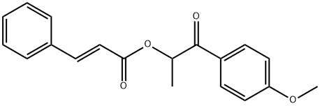 1-(4-methoxyphenyl)-1-oxopropan-2-yl cinnamate Structure