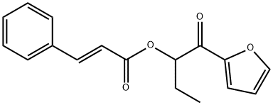 2-Propenoic acid, 3-phenyl-, 1-(2-furanylcarbonyl)propyl ester, (2E)- Structure