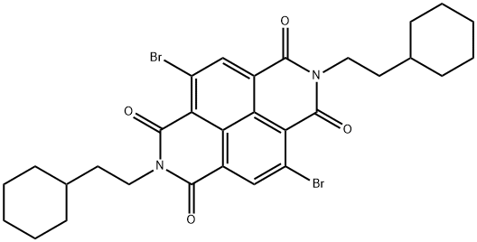 Benzo[lmn][3,8]phenanthroline-1,3,6,8(2H,7H)-tetrone, 4,9-dibromo-2,7-bis(2-cyclohexylethyl)- Structure