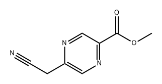 2-Pyrazinecarboxylic acid, 5-(cyanomethyl)-, methyl ester Structure