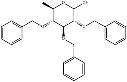 D-Glucopyranose, 6-deoxy-2,3,4-tris-O-(phenylmethyl)- Structure