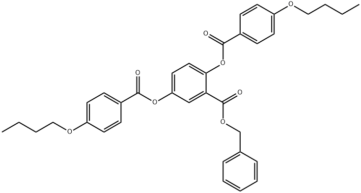 Benzoic acid, 2,5-bis[(4-butoxybenzoyl)oxy]-, phenylmethyl ester 구조식 이미지