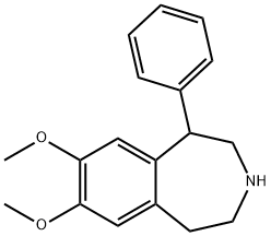 1H-3-Benzazepine, 2,3,4,5-tetrahydro-7,8-dimethoxy-1-phenyl- 구조식 이미지