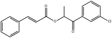 1-(3-chlorophenyl)-1-oxopropan-2-yl cinnamate Structure