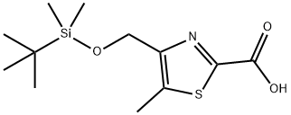 4-[[[(1,1-Dimethylethyl)dimethylsilyl]oxy]methyl]-5-methyl-2-thiazolecarboxylic acid 구조식 이미지