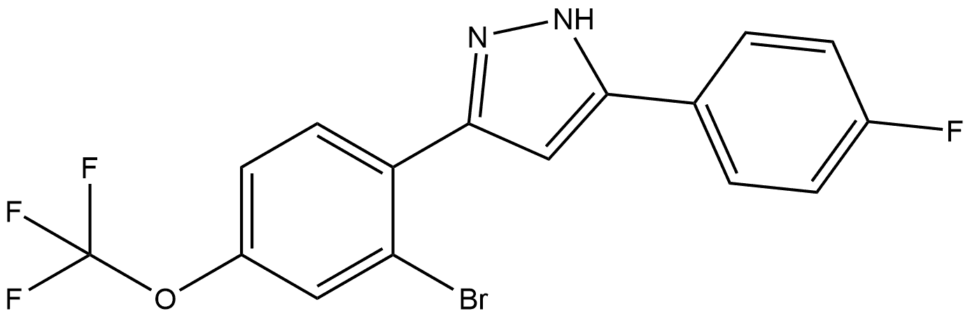 3-(2-bromo-4-(trifluoromethoxy)phenyl)-5-(4-fluorophenyl)-1H-pyrazole Structure