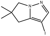 4H-Pyrrolo[1,2-b]pyrazole, 5,6-dihydro-3-iodo-5,5-dimethyl- Structure