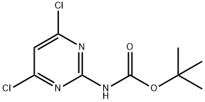 Carbamic acid, N-(4,6-dichloro-2-pyrimidinyl)-, 1,1-dimethylethyl ester 구조식 이미지