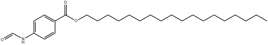 Benzoic acid, 4-(formylamino)-, octadecyl ester Structure