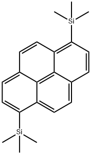 Pyrene, 1,6-bis(trimethylsilyl)- Structure