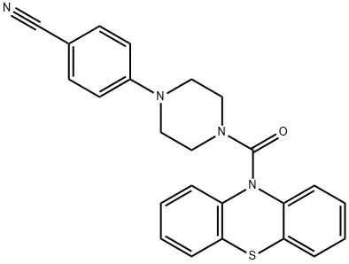 4-[4-(10H-phenothiazine-10-carbonyl)piperazin-1-yl]benzonitrile Structure