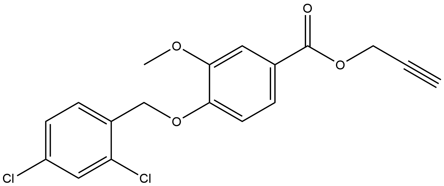 2-Propyn-1-yl 4-[(2,4-dichlorophenyl)methoxy]-3-methoxybenzoate Structure