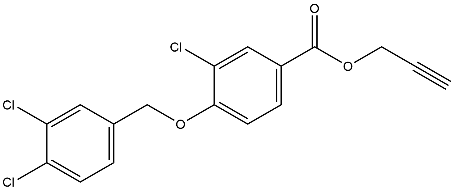 2-Propyn-1-yl 3-chloro-4-[(3,4-dichlorophenyl)methoxy]benzoate Structure