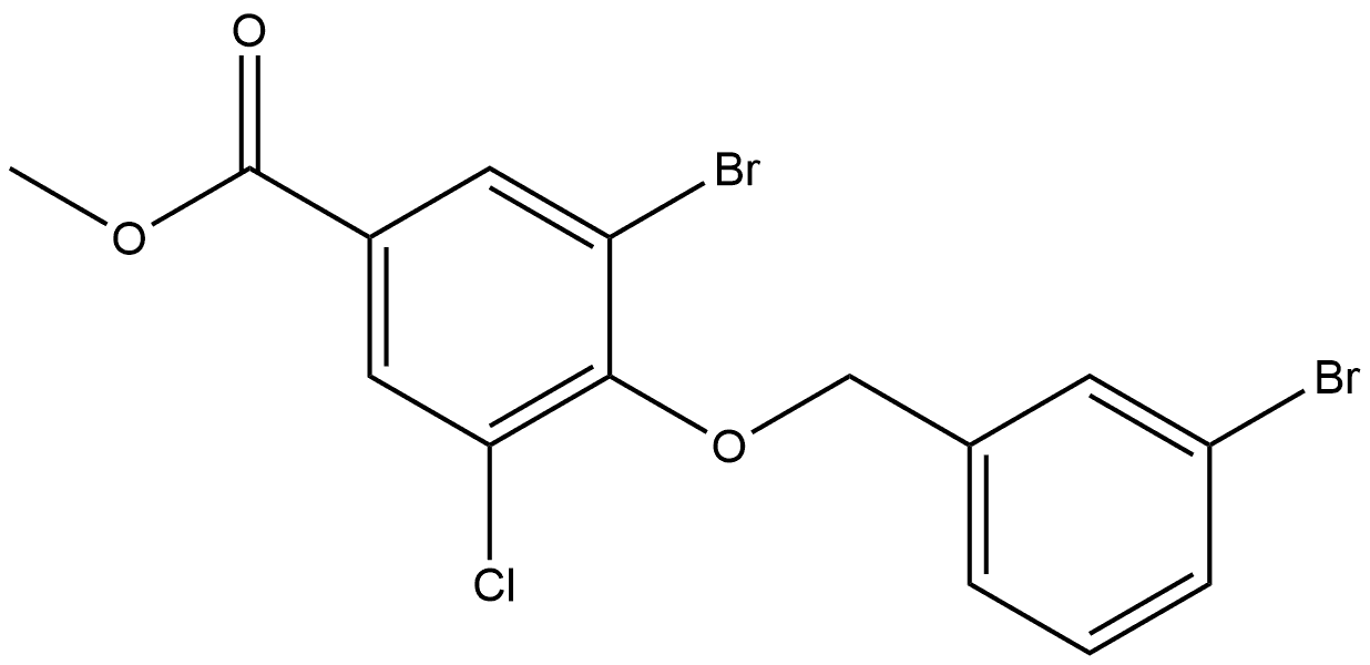 Methyl 3-bromo-4-[(3-bromophenyl)methoxy]-5-chlorobenzoate Structure