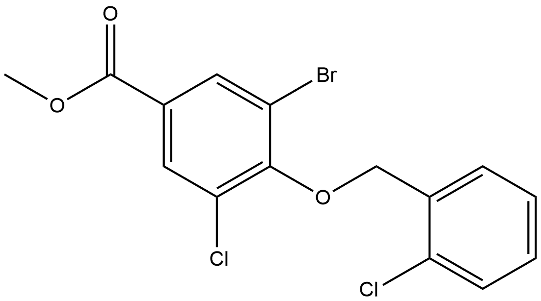 Methyl 3-bromo-5-chloro-4-[(2-chlorophenyl)methoxy]benzoate Structure