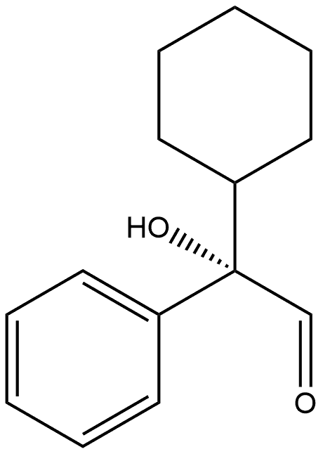 Benzeneacetaldehyde, α-cyclohexyl-α-hydroxy-, (αS)- 구조식 이미지