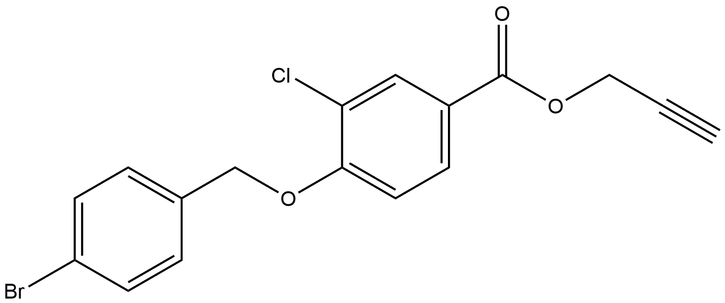 2-Propyn-1-yl 4-[(4-bromophenyl)methoxy]-3-chlorobenzoate Structure