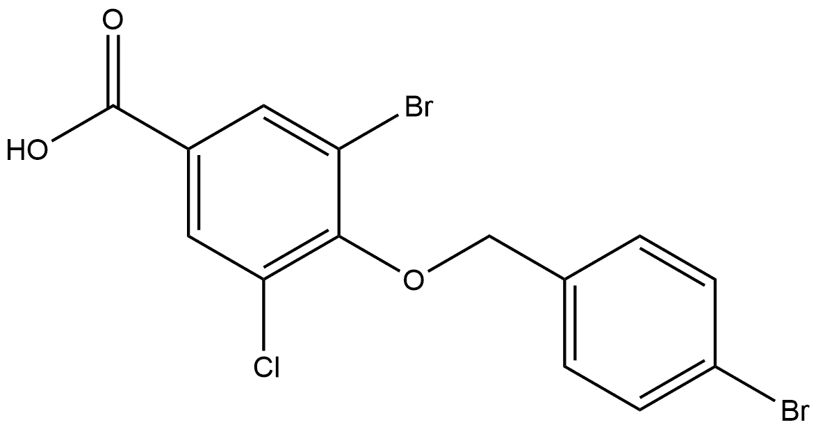 3-Bromo-4-[(4-bromophenyl)methoxy]-5-chlorobenzoic acid Structure