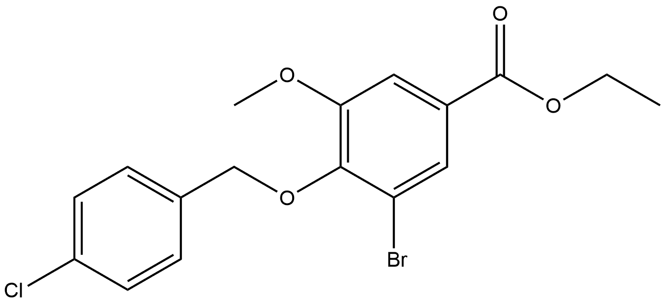 Ethyl 3-bromo-4-[(4-chlorophenyl)methoxy]-5-methoxybenzoate Structure