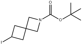 2-Azaspiro[3.3]heptane-2-carboxylic acid, 6-iodo-, 1,1-dimethylethyl ester 구조식 이미지