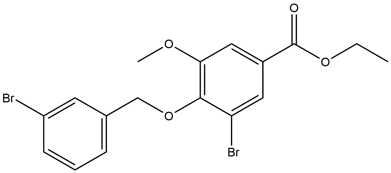 Ethyl 3-bromo-4-[(3-bromophenyl)methoxy]-5-methoxybenzoate Structure