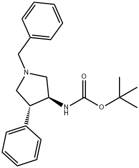 rac-tert-butyl N-[(3R,4S)-1-benzyl-4-phenylpyrrolidin-3-yl]carbamate, trans Structure