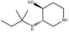 (3S,4S)-3-(2-Methylbutan-2-ylamino)piperidin-4-ol 구조식 이미지