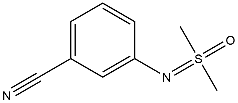Benzonitrile, 3-[(dimethyloxido-λ4-sulfanylidene)amino]- Structure