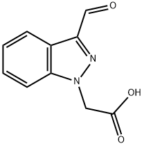 2-(3-Formylindazol-1-yl)acetic acid Structure