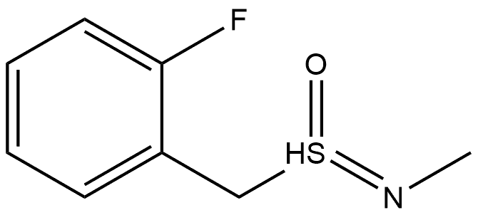 Methanamine, N-[(2-fluorophenyl)methyloxido-λ4-sulfanylidene]- Structure