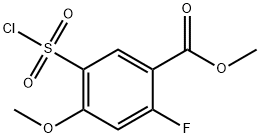 Benzoic acid, 5-(chlorosulfonyl)-2-fluoro-4-methoxy-, methyl ester Structure